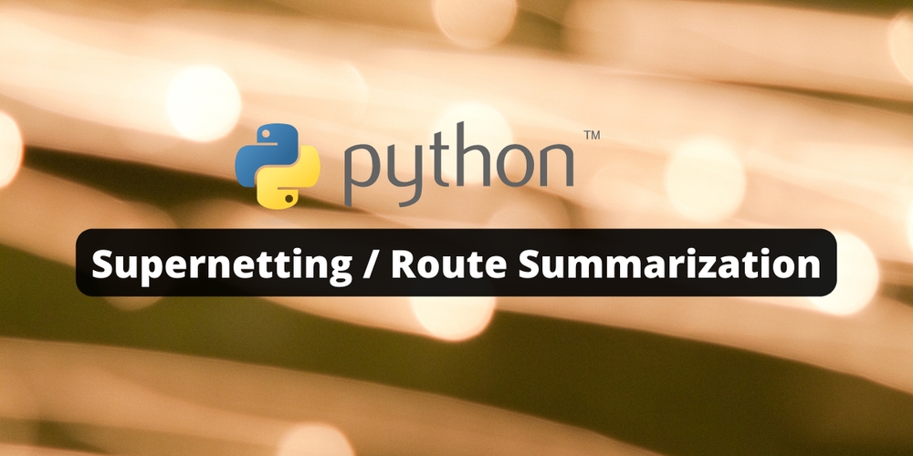 img of Supernetting using Python